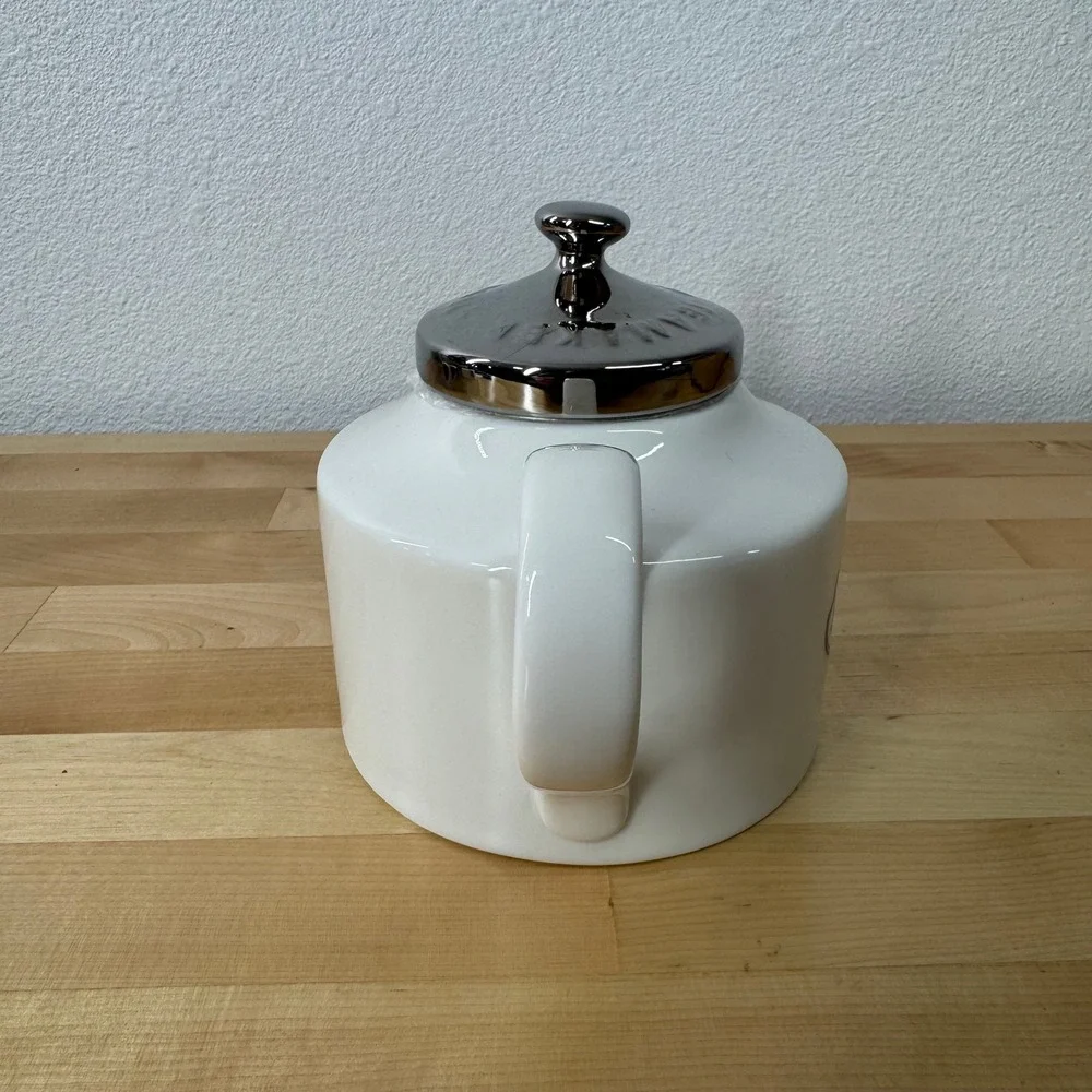 Steven Smith Teamaker White Ceramic Teapot with Stainless‎ Steel Infuser & Lid
